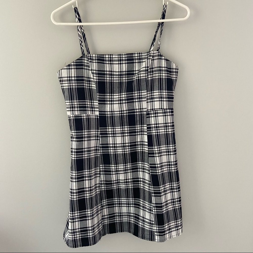 Plaid Cami Mini Dress - Picture 1 of 5